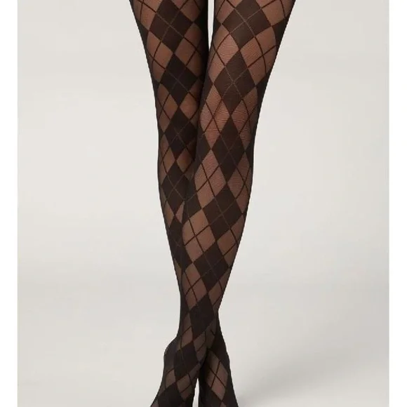 Calzedonia  Diamond Argyle Fashion Tights NIP - Picture 3 of 8